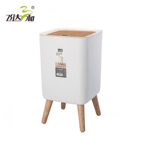 TG3760 方（fāng）形高腳木紋垃圾桶 10L